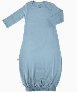 Imperfect Baby Gown, Merino Wool, 0-6 Months, Blue