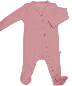 Imperfect Footie Pajamas, Merino Wool, Blush