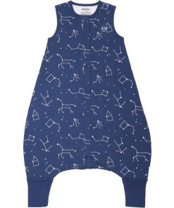 4 Season Baby Sleep Bag with Feet, Merino Wool & Organic Cotton, Night Sky