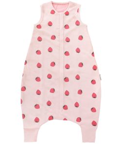 Imperfect 4 Season? Baby Sleep Bag with Feet, Merino Wool & Organic Cotton, Strawberry
