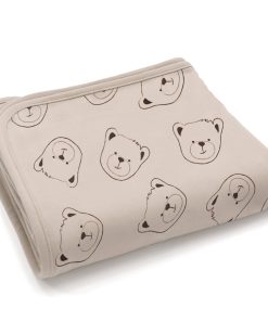 Imperfect Toddler Blanket, 4 Season? Merino Wool & Organic Cotton Blanket, 52.5 x 40, Teddy Bear