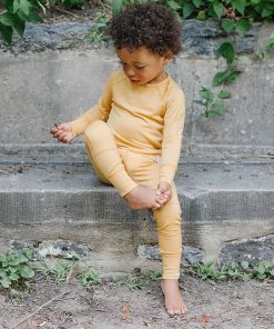 Kids Merino Wool Base Layer, Long Sleeve Top, Honey