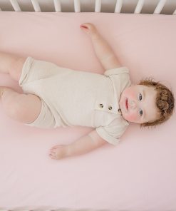 Imperfect Ecolino Crib Sheet, 100% Organic Cotton, Petal