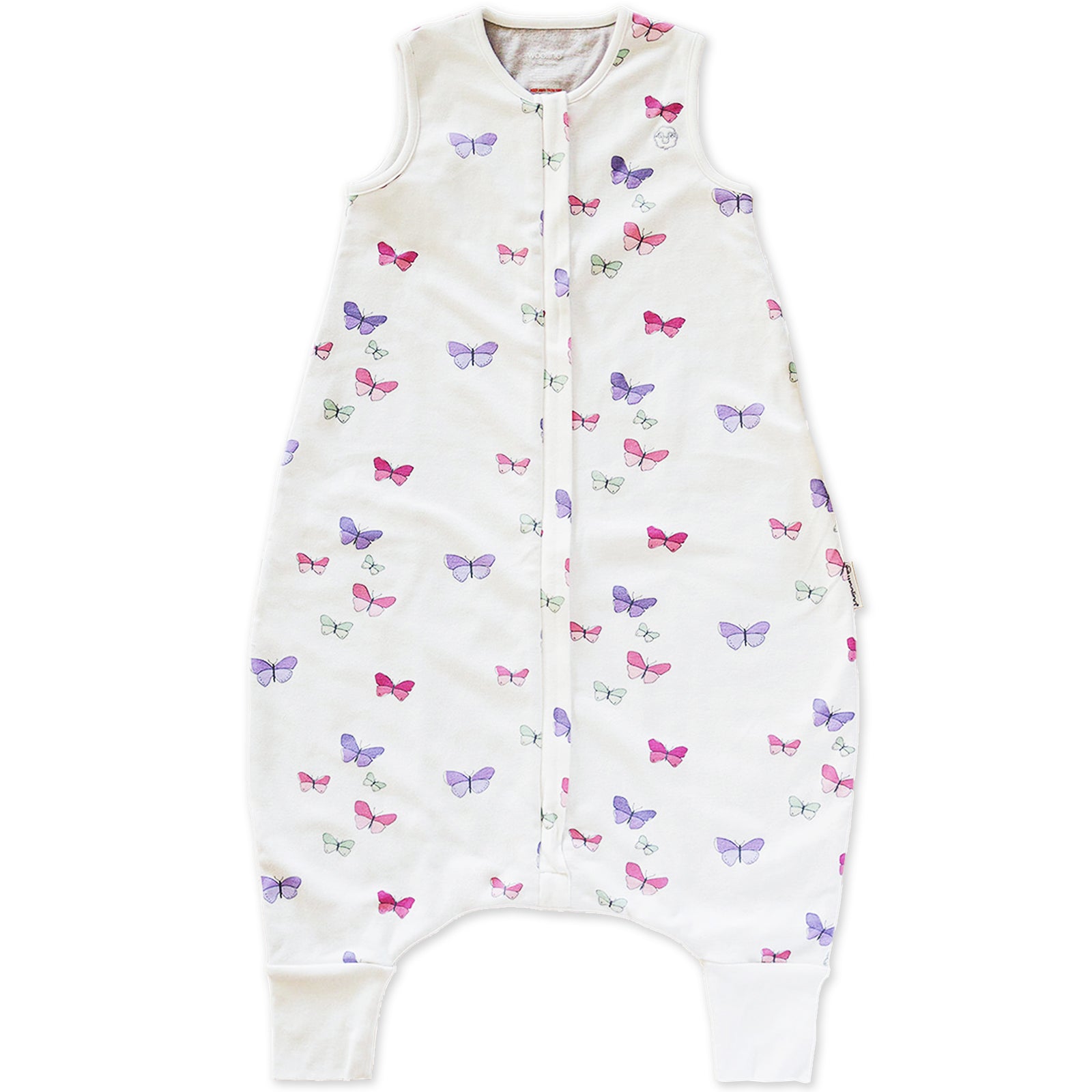 4 Season Baby Sleep Bag with Feet, Merino Wool & Organic Cotton, Butterfly