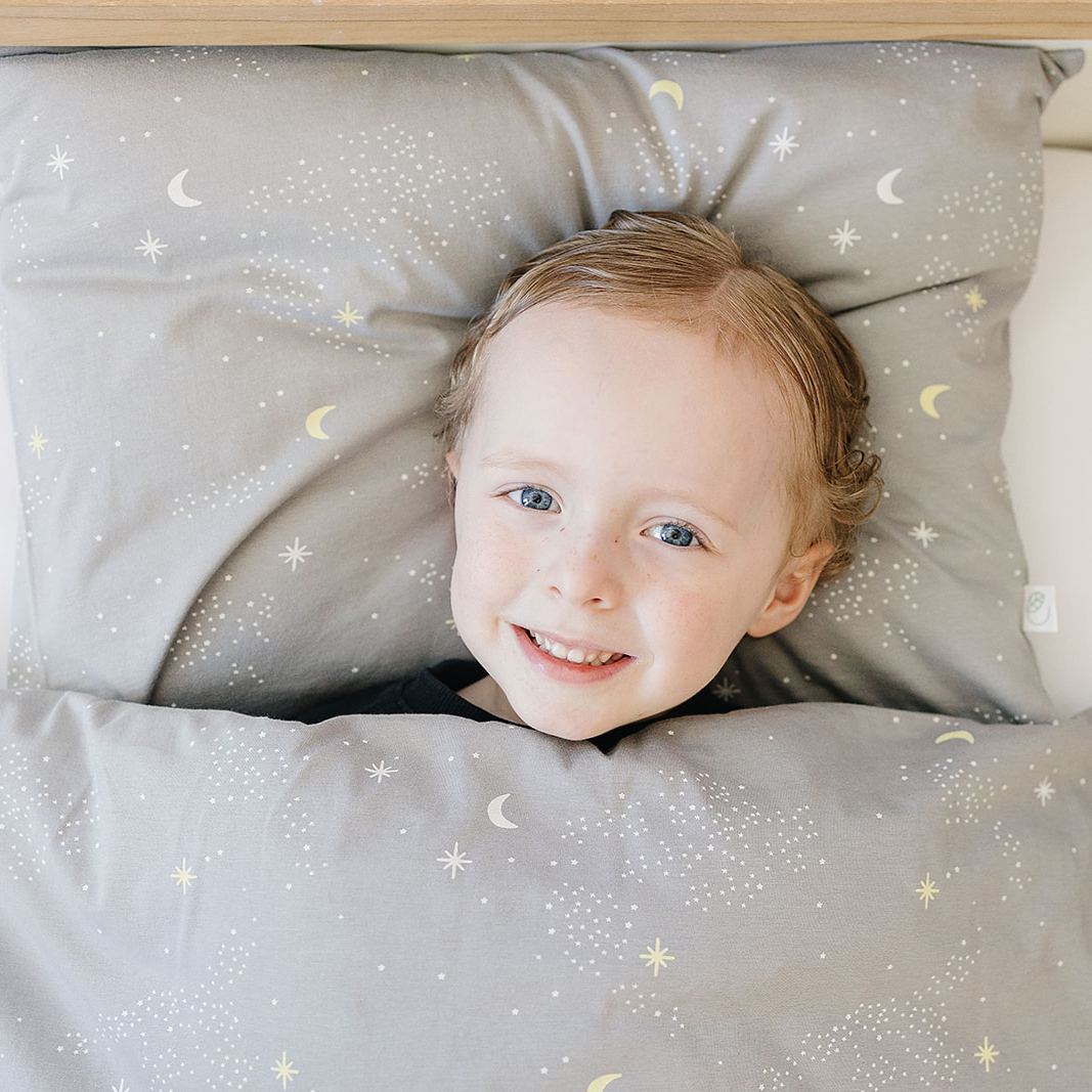 Ecolino Duvet Cover, 100% Organic Cotton, Crib or Toddler, Milky Way