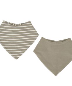 Bandana Bib Set, Merino Wool & Organic Cotton, Set of 2, Earth