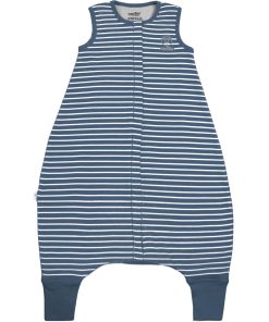 Imperfect 4 Season Baby Sleep Bag with Feet, Merino Wool & Organic Cotton, Navy Blue