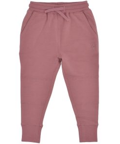 Kids Merino Wool Joggers, Mauve Pink