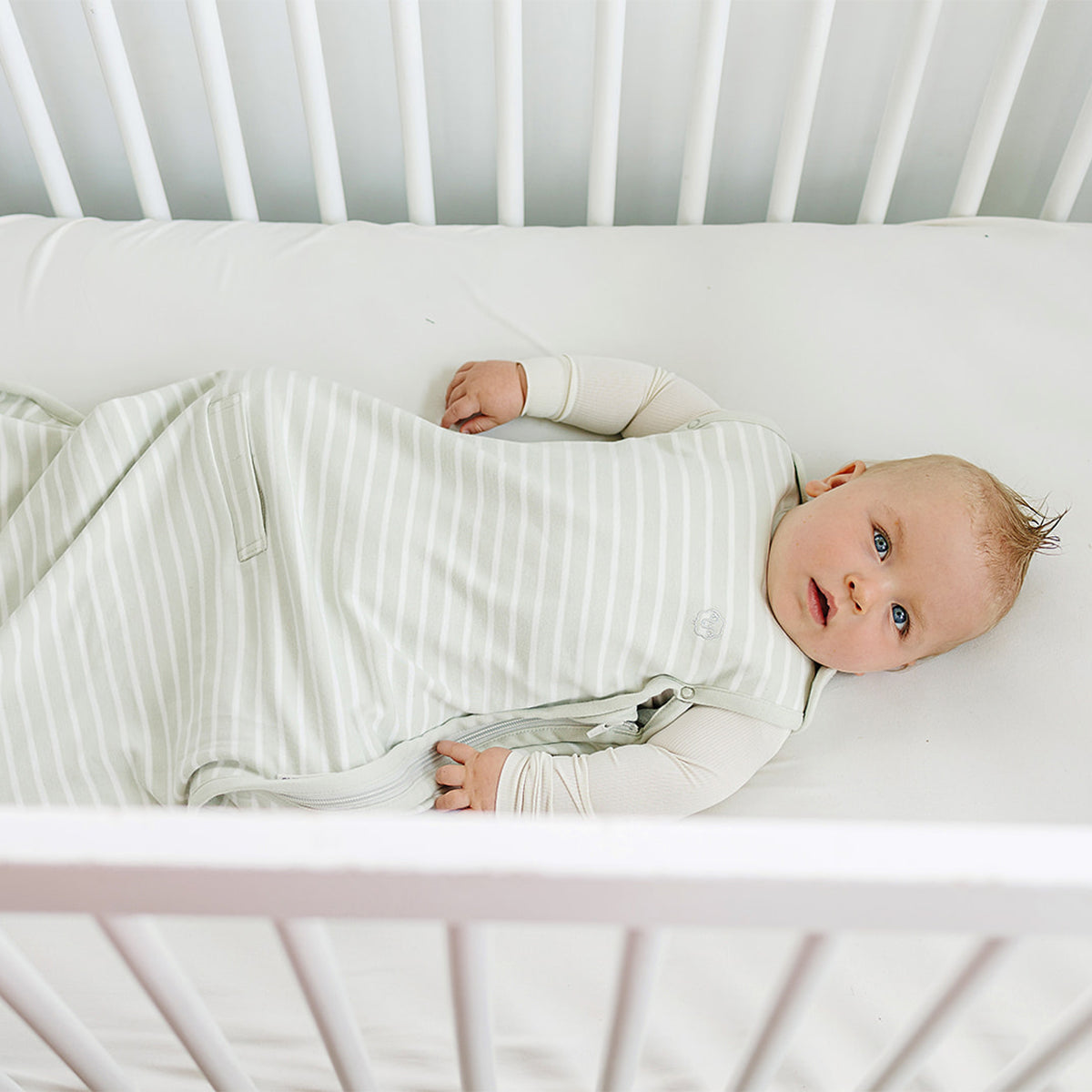 4 Season Ultimate Baby Sleep Bag, Merino Wool & Organic Cotton, Birch Gray - Image 4