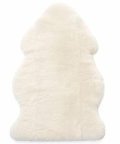 Imperfect Sheepskin Rug for Babies, 100% Natural, Shorn Lambskin Wool, 2 x 3 Feet, Ivory